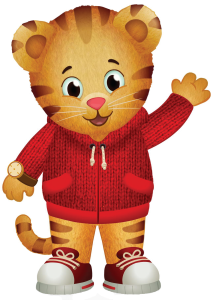 Daniel Tiger and Katerina Kittykat visit to celebrate being a caring neighbor